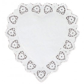 Дантелени салфетки - сърце